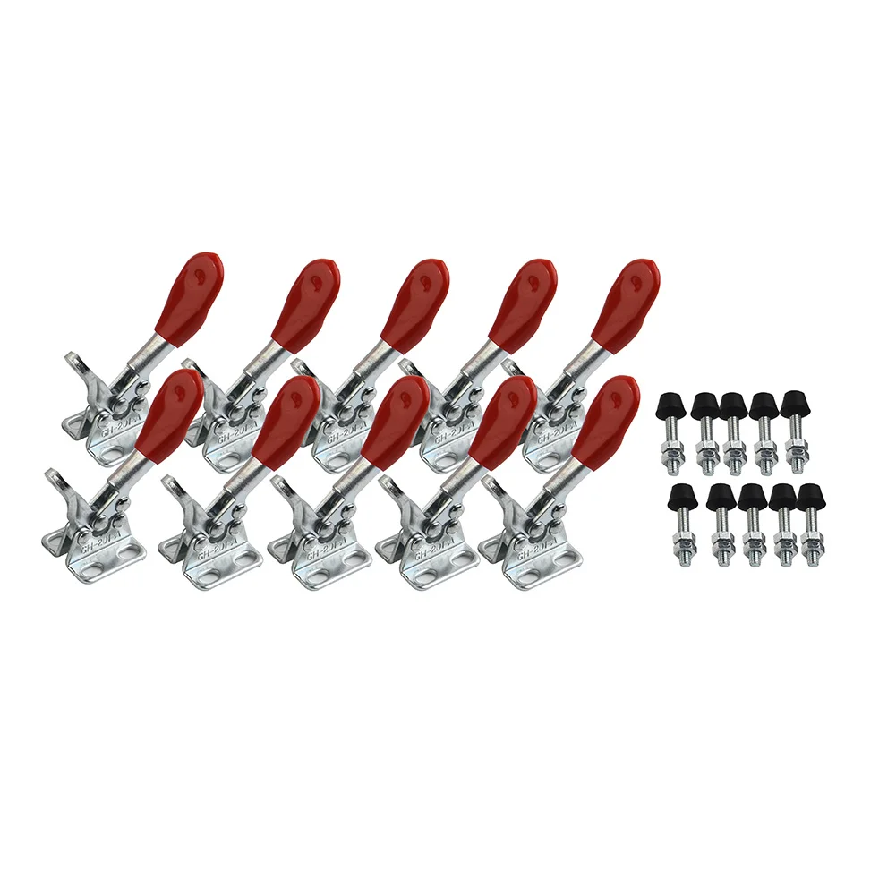 

Supplies Toggle Clamp Workshop Hand Tools Welding 10pcs 27Kg GH-201A Horizontal Machine operation Quick Release