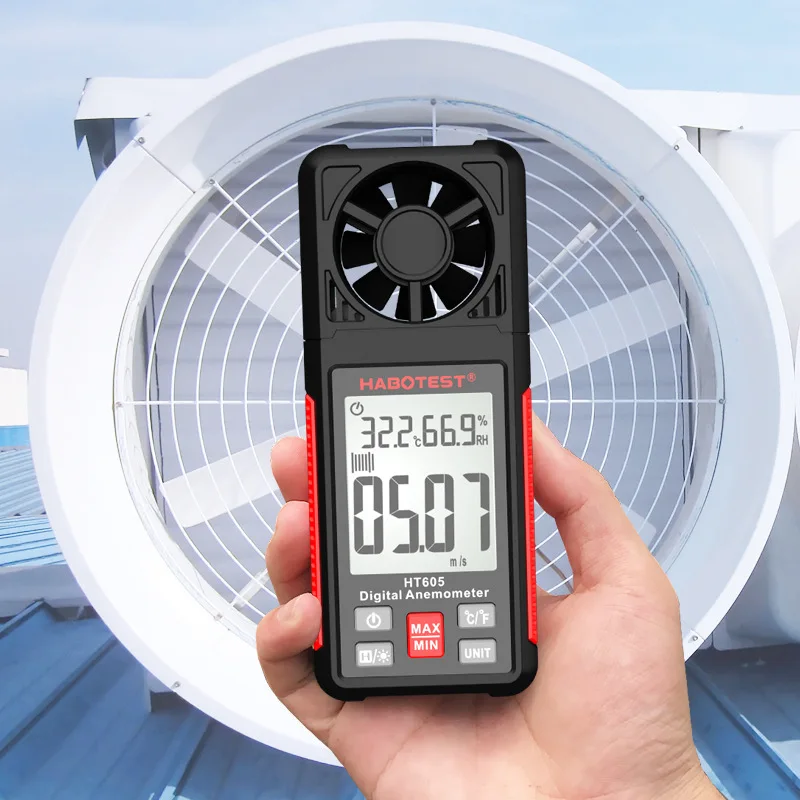 

High Precision Anemometer HT605 Digital Handheld Anemometer Waterproof Wind Speed Meter Outdoor Measure Windsurfing Tester