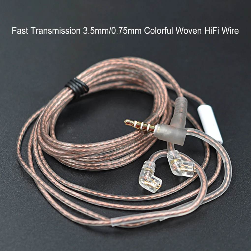 

KZ Cable ZSN Original Replaceble Pink Wire With 3.5mm 2Pin 0.75mm Connector Oxygen Free Copper for CCA C12 ZEX/ZST/EDX/ZS10 Pro