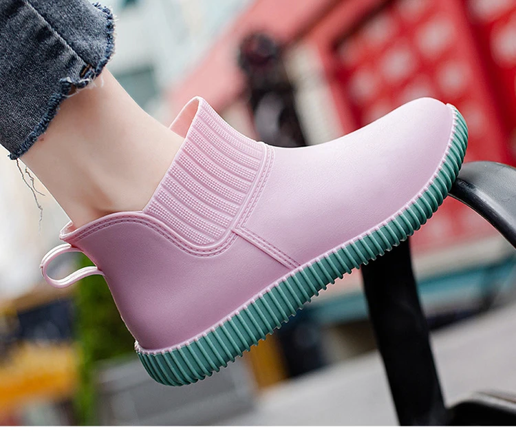 

Water Shoes Women Ankle Shoes Rain Boots Pvc Rainboots for Women 2022 Fashion Fishing Boots Waterproof Car Washing Shoes
