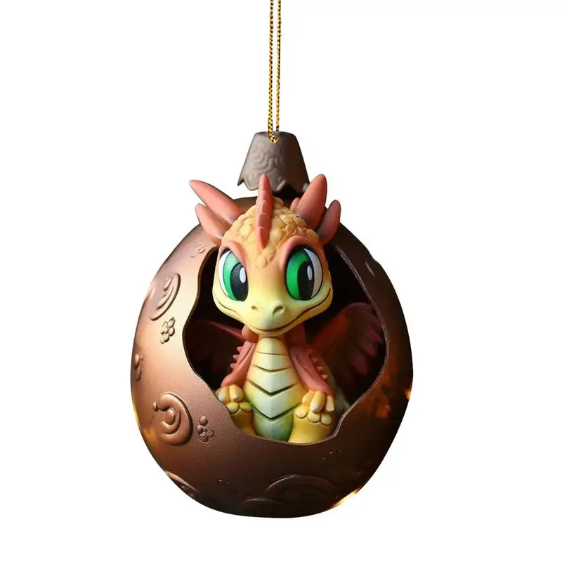 

2D автомобильное украшение, милое украшение для стайлинга, Рождественское украшение для автомобиля в виде динозавра, Мультяшные товары на Рождество