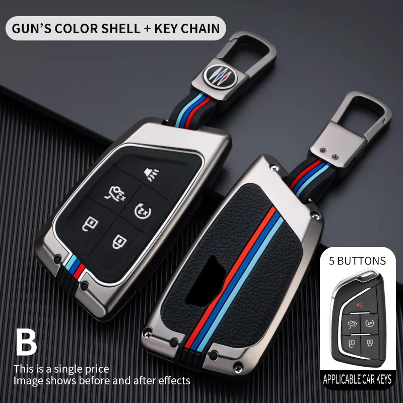 

New Car Key Cover Case Shell for Cadillac XT4 XT5 XT6 CT5 2019 2020 5 Buttons Smart Key Car Styling
