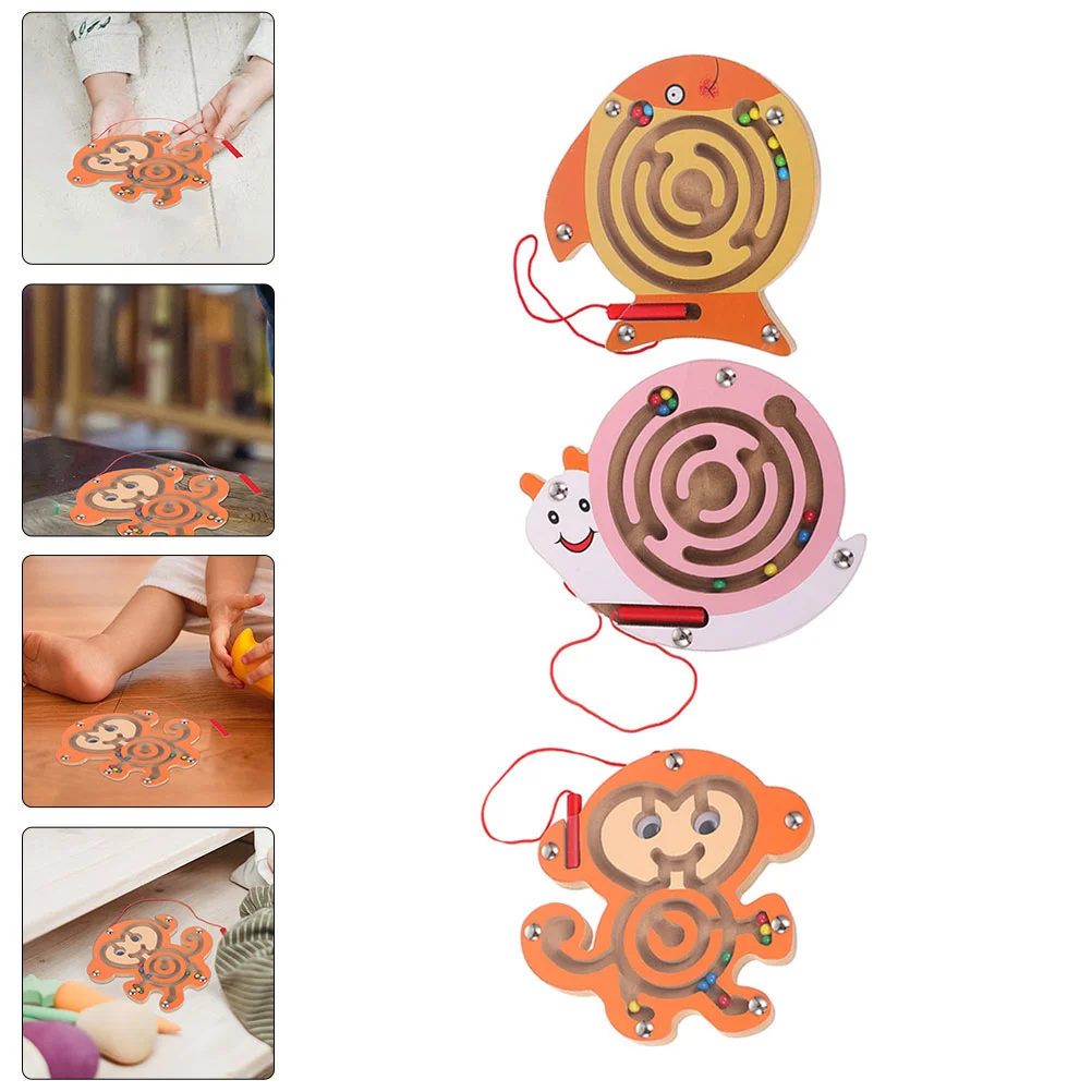 

Mazemagnetic Puzzle Labyrinth Bead Kids Board Game Beadswooden Interactive Rollinganimal Puzzling Gift Activity Favor Party