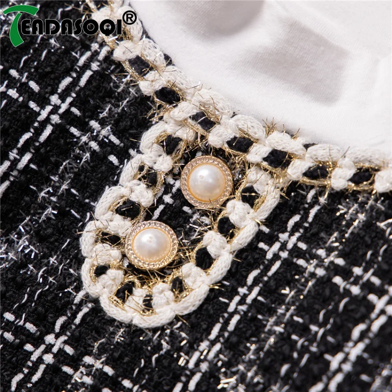 Детское платье для девочек весна-осень длинный клетчатый пуловер с пышными