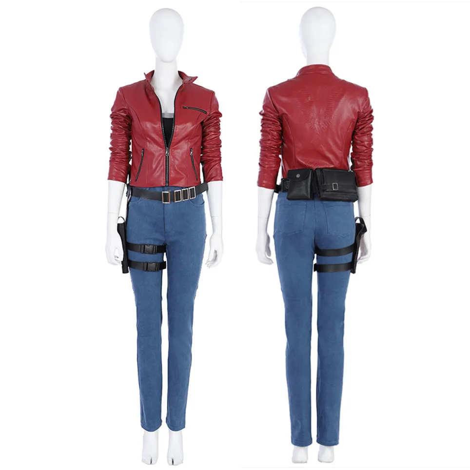 

Новинка 2023, костюм для косплея папы Клэр Редфилд, Женский костюм для взрослых, пальто, брюки, пояс, костюмы, карнавальный костюм на Хэллоуин