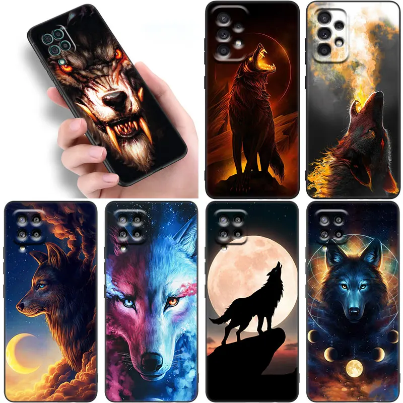 

Animal The Wolf Case For Samsung Galaxy A12 A52 A52S A32 A13 A22 A53 A33 A72 A73 5G A11 A21S A31 A50 A51 A70 A71 Black Cover