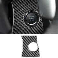Ignition Switch Panel Decoration Cover Sticker Decal Trim for Toyota Highlander 2015-2018 Car Interior Accessories Carbon Fiber