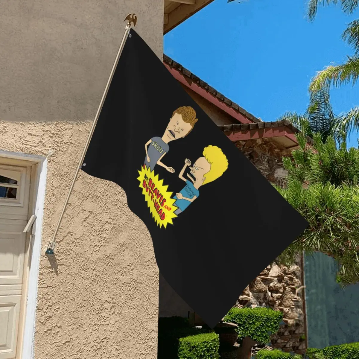 

Beavis And Butthead Funny Beavis Butthead Outdoor Wall Banners House Porch Yard Lawn Decorative Outdoor Flag With Grommets