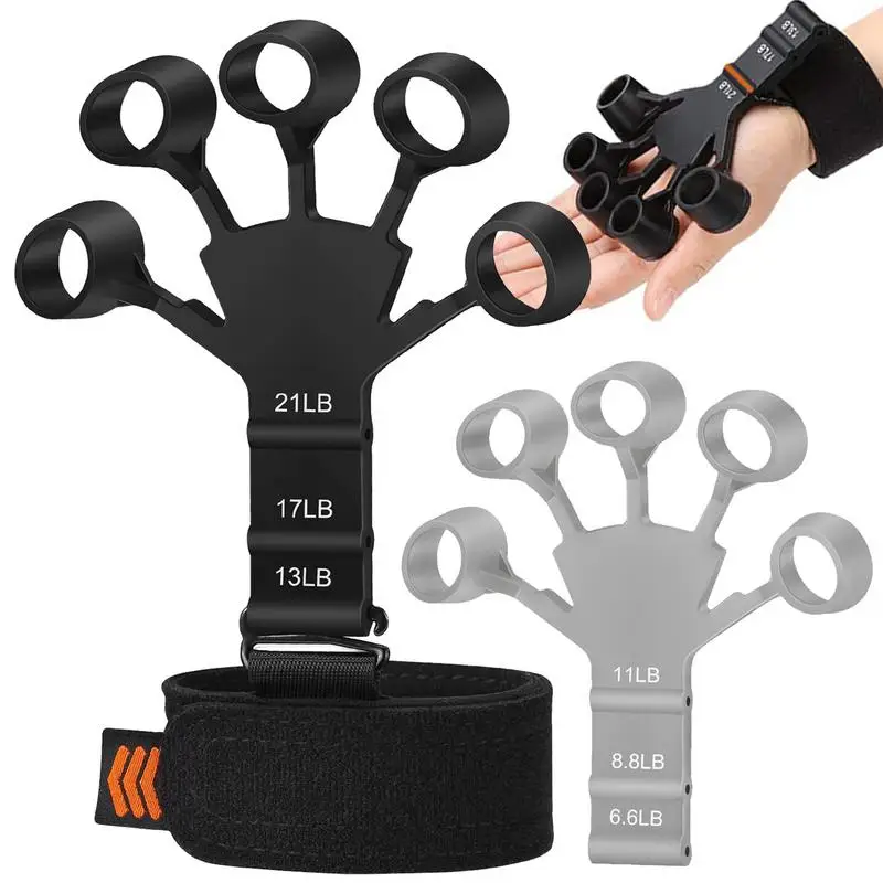 

Finger Gripper Strength Trainer Finger Expander Exerciser Hand Grip Yoga Resistance Band Finger Flexion Extension Trainer