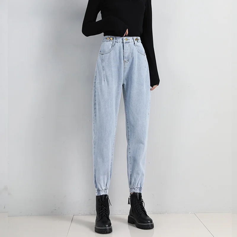 2023 Harem Pants Vintage High Waist Jeans Woman Women's Jeans Ankle Length Mom Jeans Cowboy Denim Pants jeans for women jeans