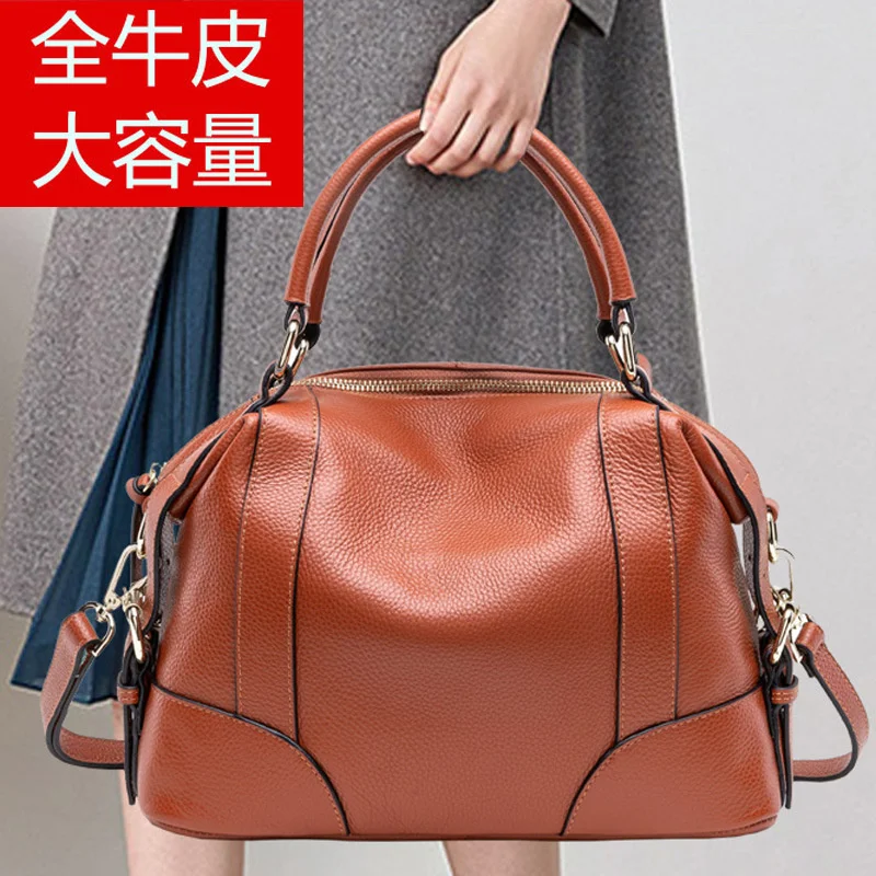 

Роскошная качественная сумка из натуральной воловьей кожи высокого качества на первом слое 2023 новый стиль Темпераментная Женская универса...