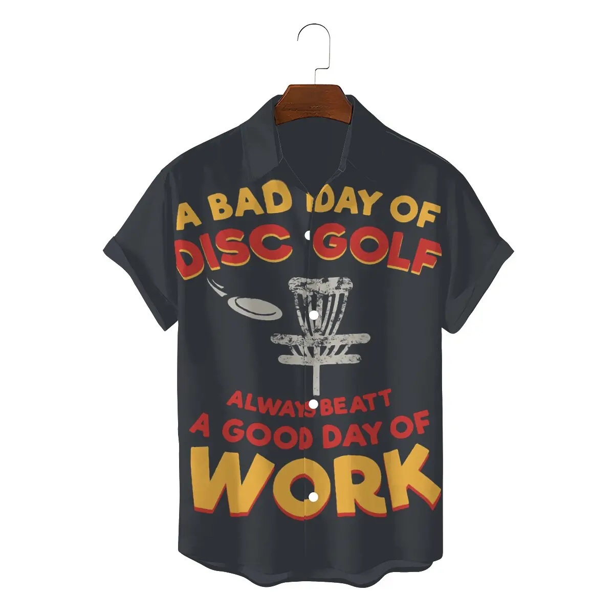 

Golfer Hip Hop 3D Shirt Disc Golf Baskets Throw Sport Casual Hawaii Shirts Summer shirt For Adult