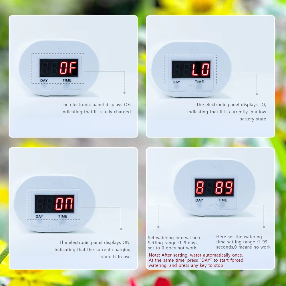 8/4/2 Heads Automatic Watering System House Intelligent Garden Water Pump Timer Controller Indoor Plants Drip Irrigation Device |