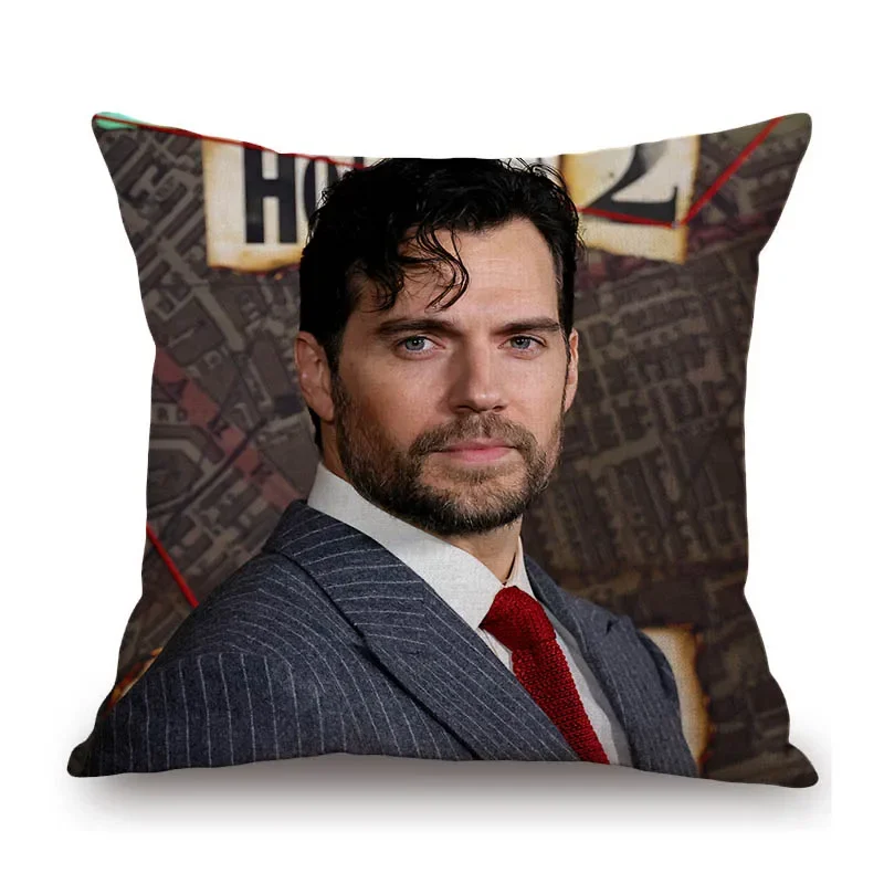 Привлекательный Чехол Для Подушки Из Хлопка И Льна С Мышцами Генри Кавилла