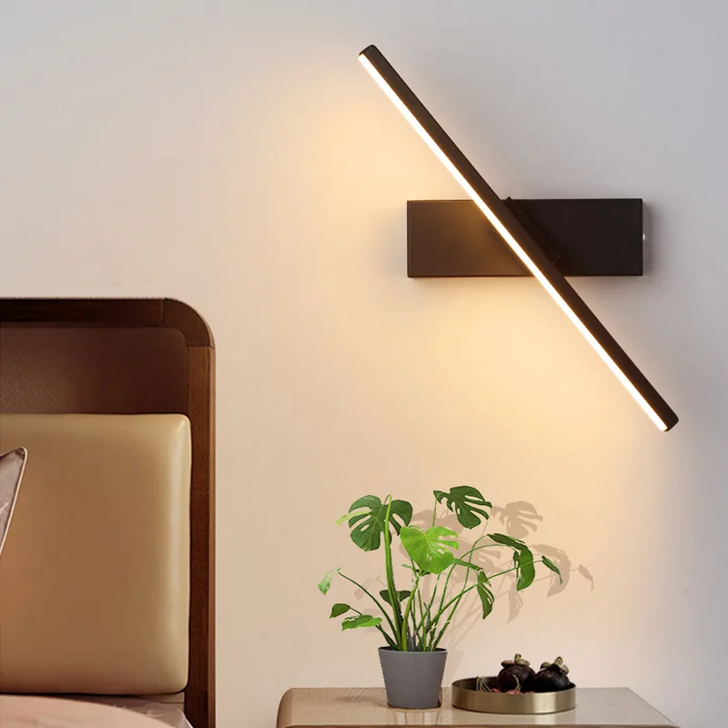 

LED Wall Light 330° Rotatable Adjustable Light Indoor Lighting LED Wall Lamp AC110/220V Decoration Aisle Black White Frame Lamp