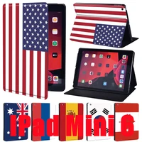 tablet case for ipad mini 6 case 2021 ipad mini 6th generation 8 3 inch national flag pattern leather stand protective case