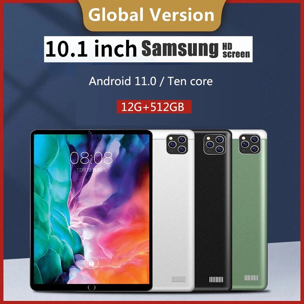 

2023 New Android 11.0 12GB RAM 512GB ROM tablet 4k HD Screen Global Tablet Dual SIM Card or WIFI GPS Google Play Pro tablets