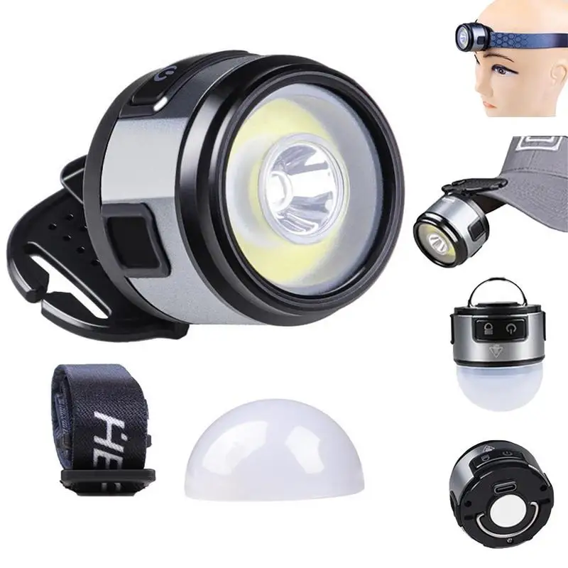 

Налобный мини-фонарь на клипсе с регулируемым углом наклона, 800 мАч