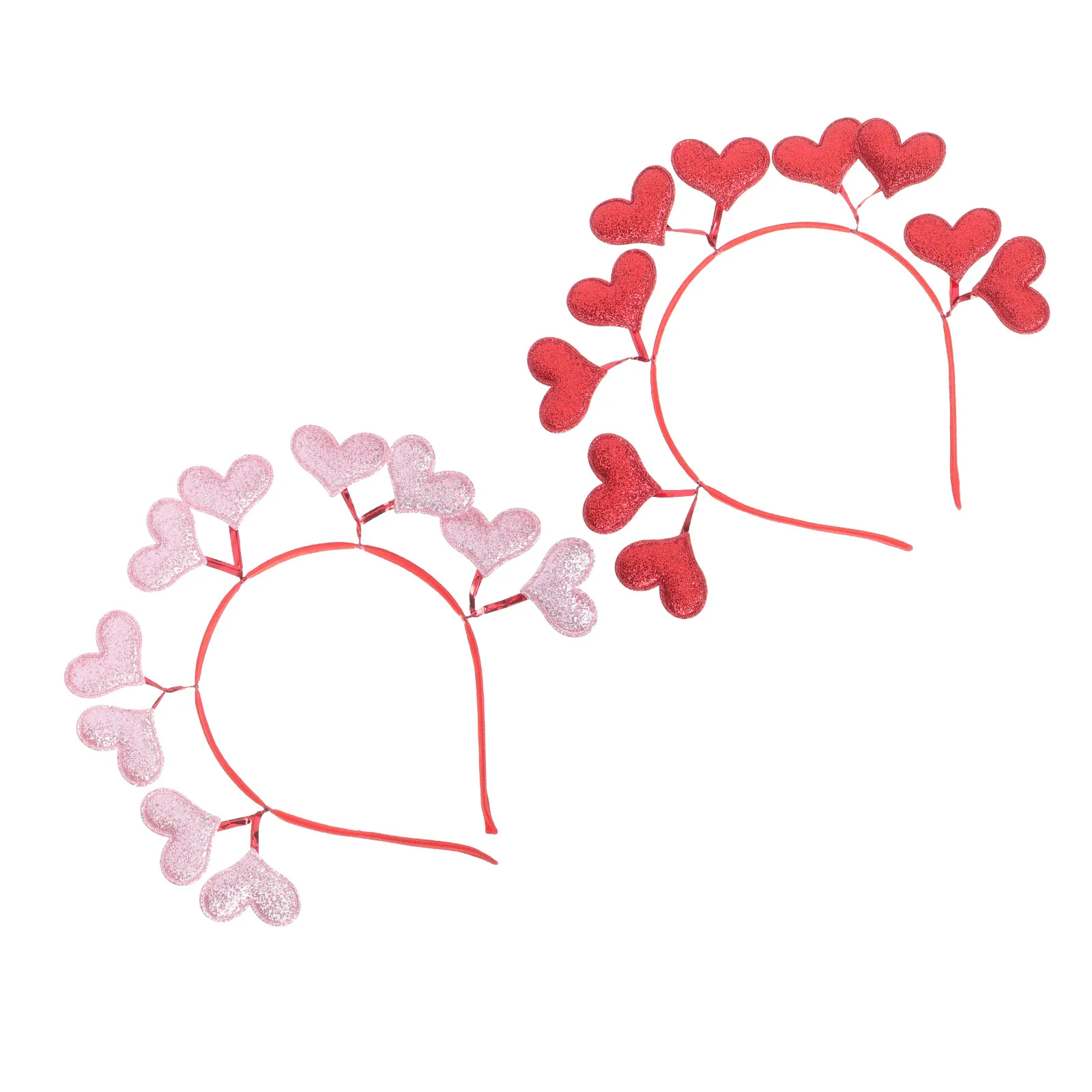 

2pcs Love Heart Hair Bands Wedding Party Heart Hairbands Party Hair Decors