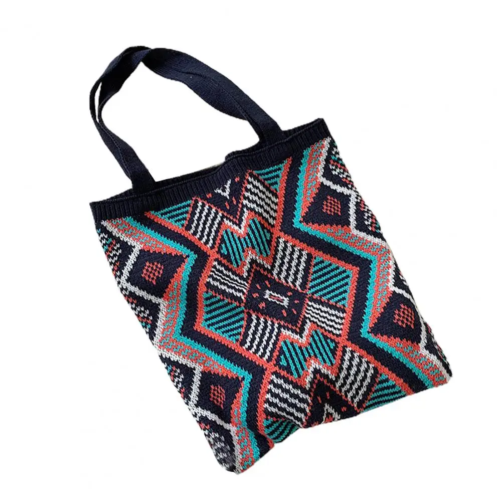 

Вместительная разноцветная трикотажная Сумка-тоут