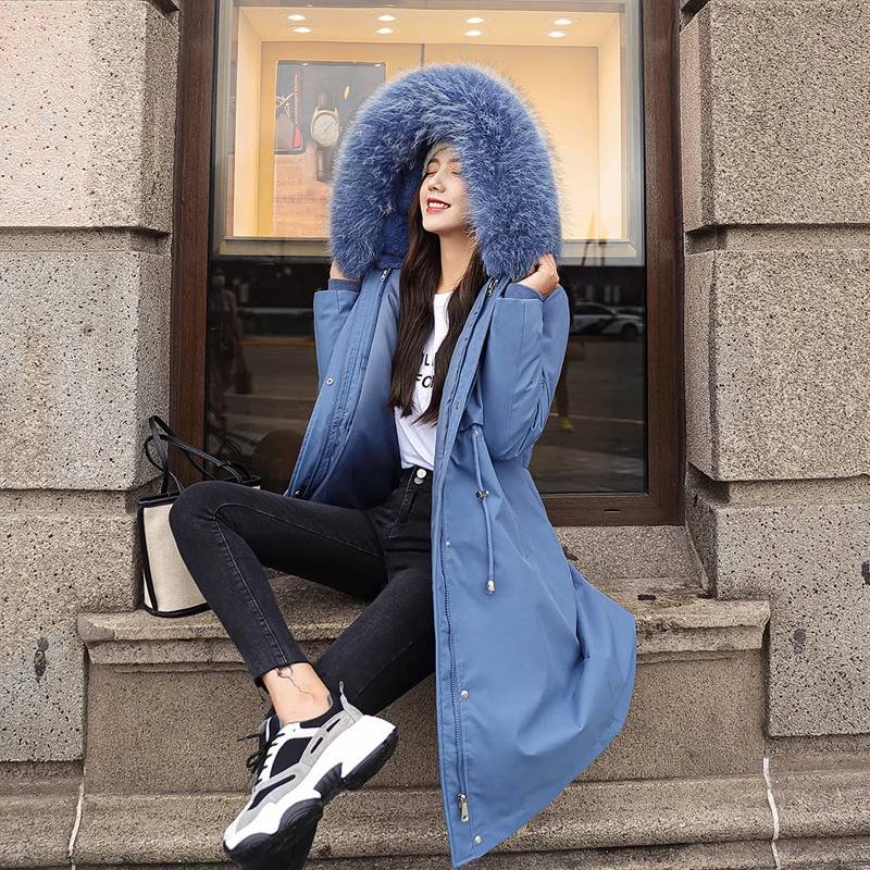 Casual Thick Hooded Down Warm Jacket Female Clothing Winter Clothes Women Jacket Cotton Coat Thick Warm Fleece Parkas Overcoat