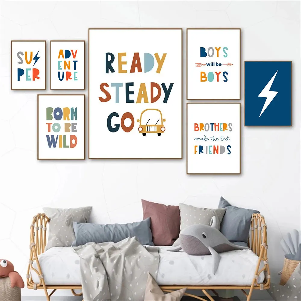 Декор для комнаты мальчика картина готовая к использованию цитаты настенное