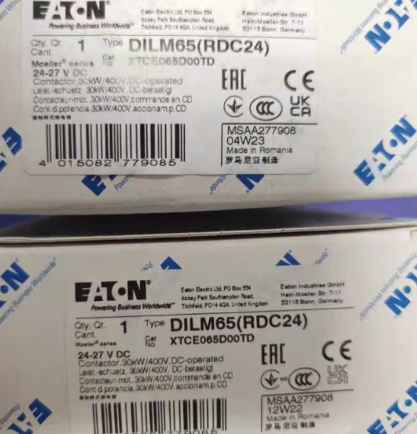 Новый контактор постоянного тока Eaton DILM65(RDC24)