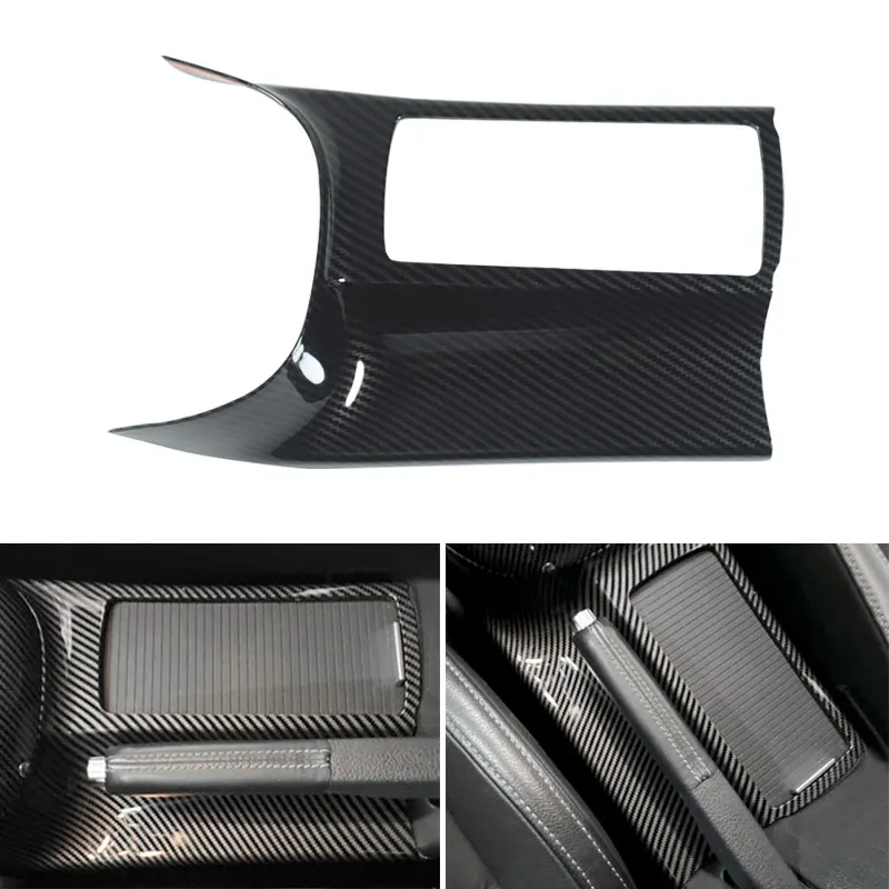 

For VW Golf 6 MK6 2008-2012 Car Center Control Water Cup Holder Frame Cover Trim Interior Accessories ABS Carbon Fiber Grain