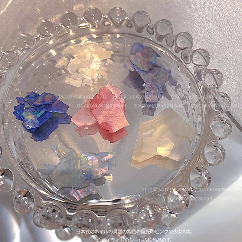 

1 Box Nails Abalone Shell Fragments Texture Natural Sea Shell 3D Charm Nail Art Decoration Nail Rivets Charms Rivet Nail Buckle