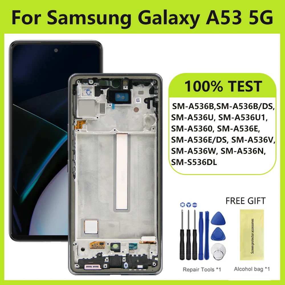 AMOLED для Samsung Galaxy A53 5G LCD дисплей сенсорный экран дигитайзер SM-A536B/DS SM-A536E/DS