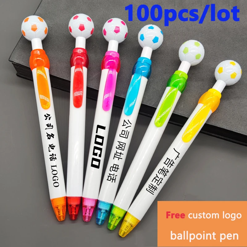 Advertising Ballpoint Pen Custom Logo Football Pen Custom Company Gift Pen Engraved Name Private Laser Customized Logo Pen