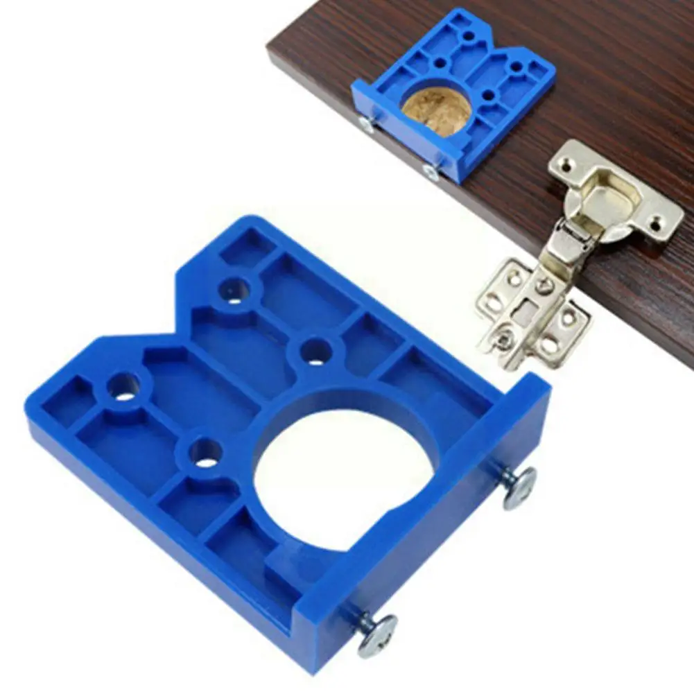 

35mm Hinge Drilling Jig Woodworking Tools Concealed Cabinet Door Accessorie Hole Hinge Opener Locator Guide Bit Drill Guide D0i6