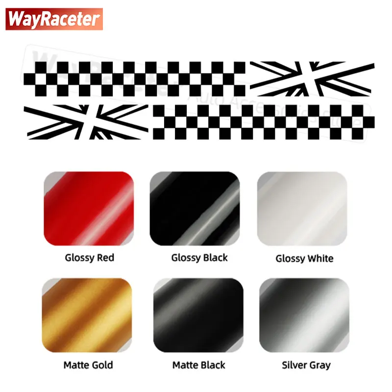 Виниловая наклейка на дверь и боковые гонки Union Jack для MINI Cooper R53 R50 JCW John аксессуары