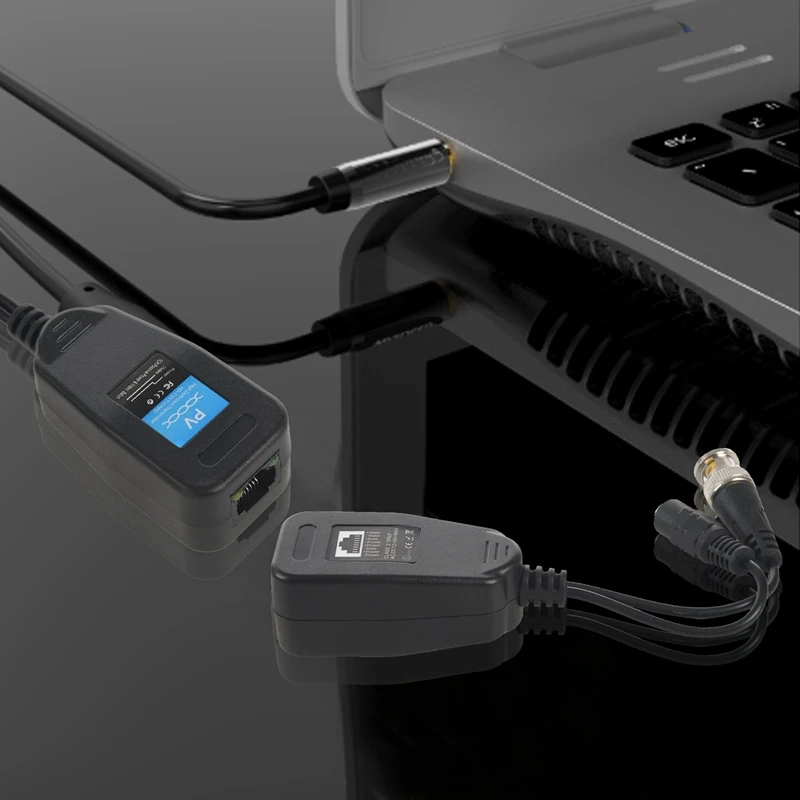 10 пар Пассивный видеотрансмиттер с разъемом питания и RJ45 CAT5 |