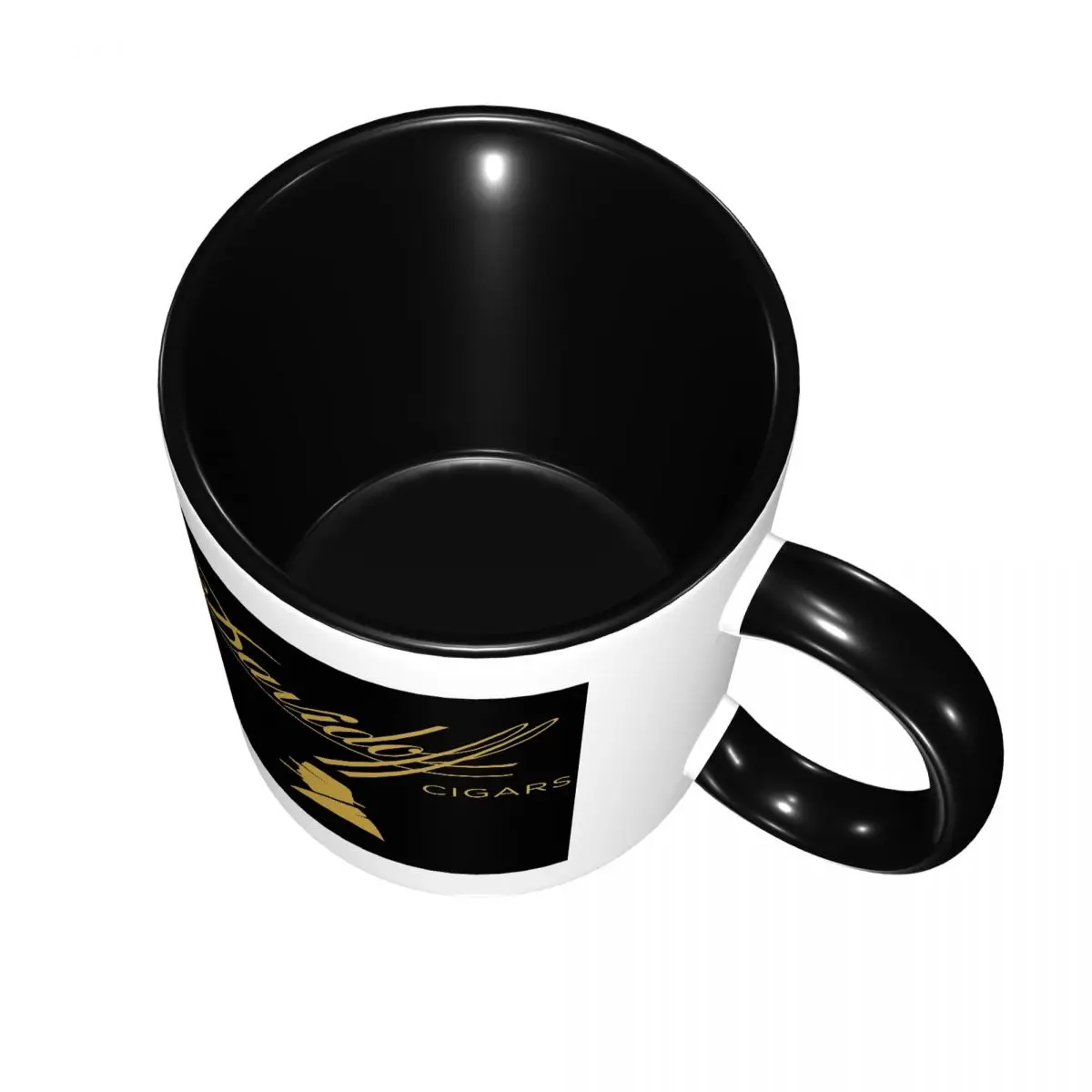 Фото Забавная керамическая кружка Davidoff Cigars Black Mug для кофе, чая, молока, посуда для напитков, подарок для женщин и мужчин №4