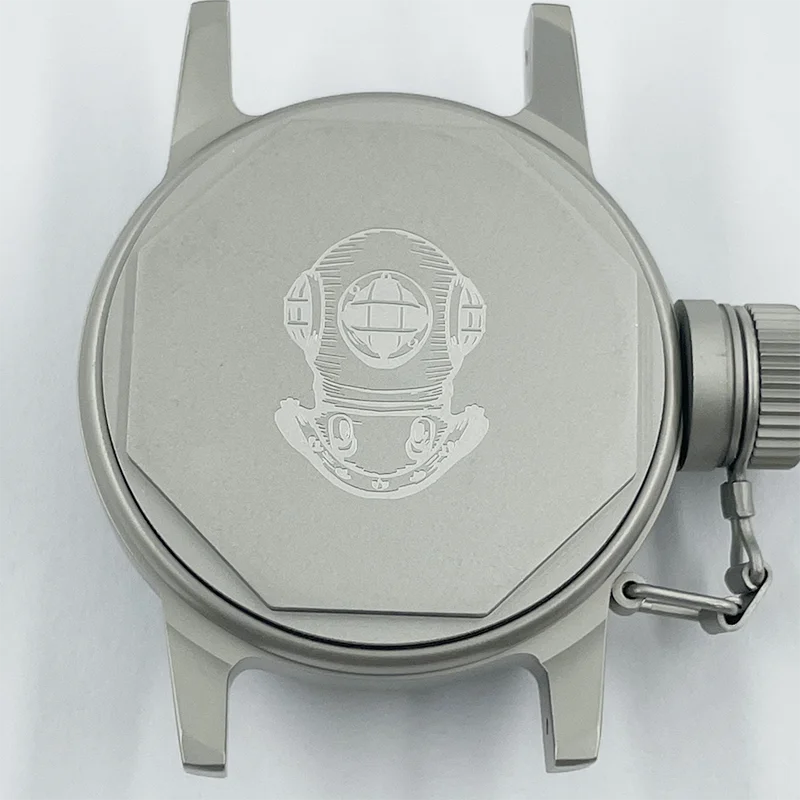 Watch Modify Parts Solid 36mm Sandblast Stainless Steel Frogman Watch Case K1 Bubble Glass Suitable For NH35/36 Movement