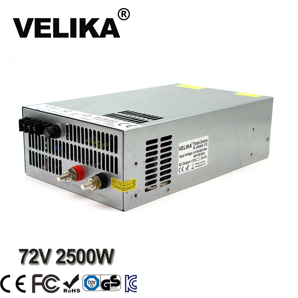 

S-2500-72 AC DC 2500W 72V 34.7A Industrial Switching Power Supply