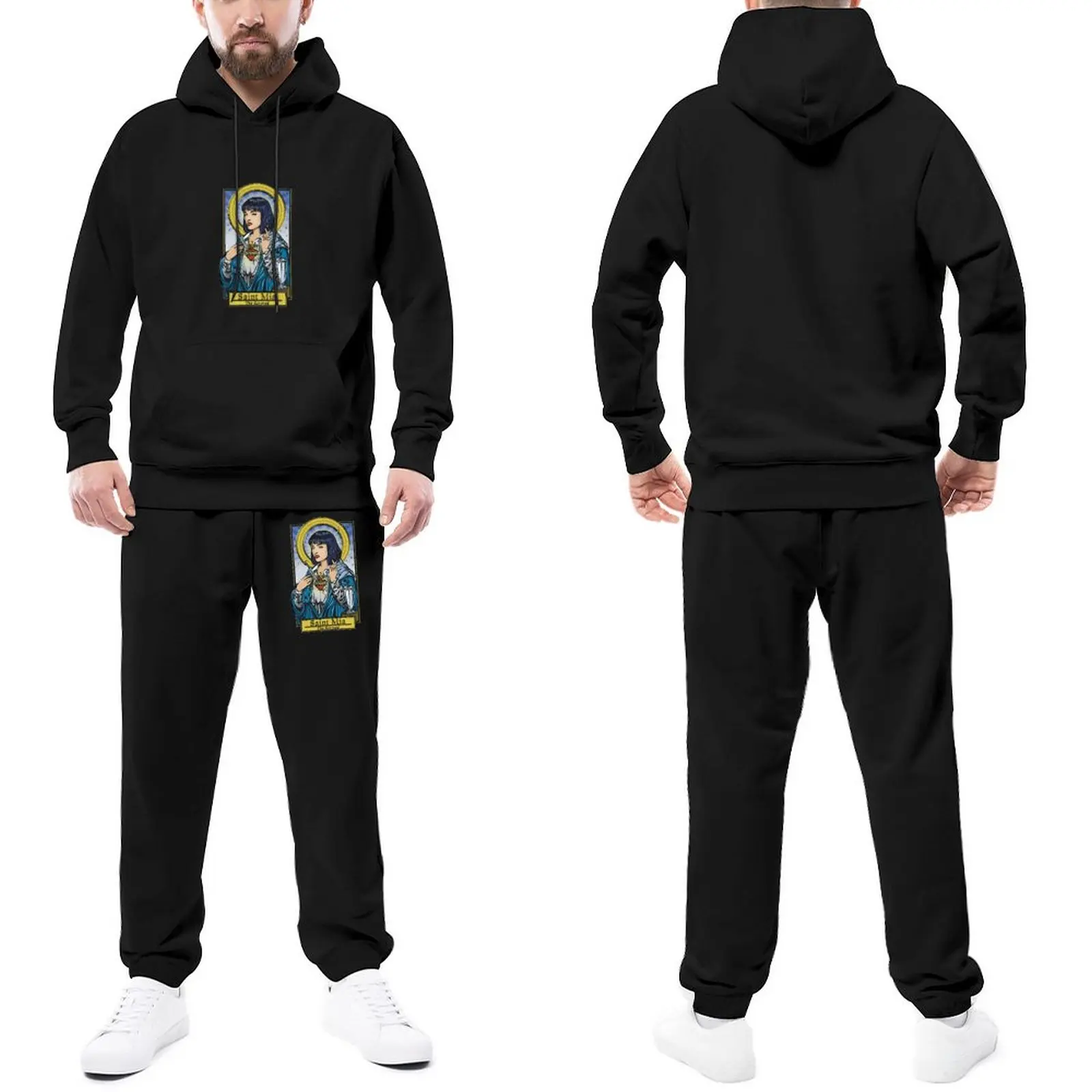 

Tracksuits SAINT MIA FROM Hooded Set Quentin Tarantino Hooded Set Oversized Hip Hop Jogging Suit Male Funny Hoody Sweatpant Set