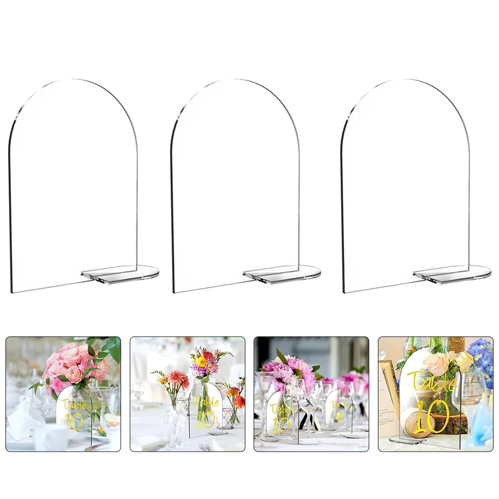 

20 Pcs Wedding Table Cards Wear-resistant Signs Acrylic Number Centerpieces The Seats Activity Accessories DIY Blank Desk