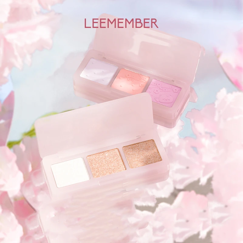 

Leemember Eyeshadow Palette 3 Colors Spring Summer Matte Glitter Shimmer 3 Effect Texture Fresh Eye Shadow Makeup Cosmetics