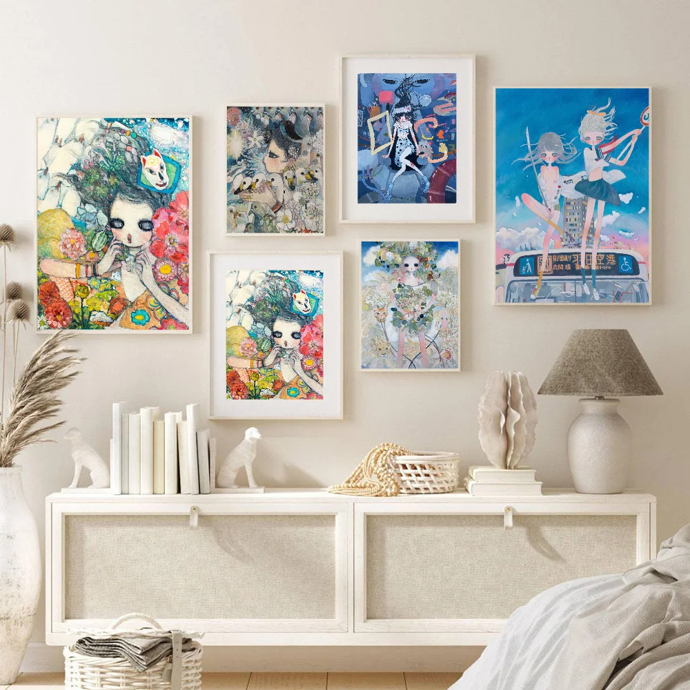 Аниме винтажные плакаты Aya Takano стикеры в стиле ретро DIY декор для комнаты бара