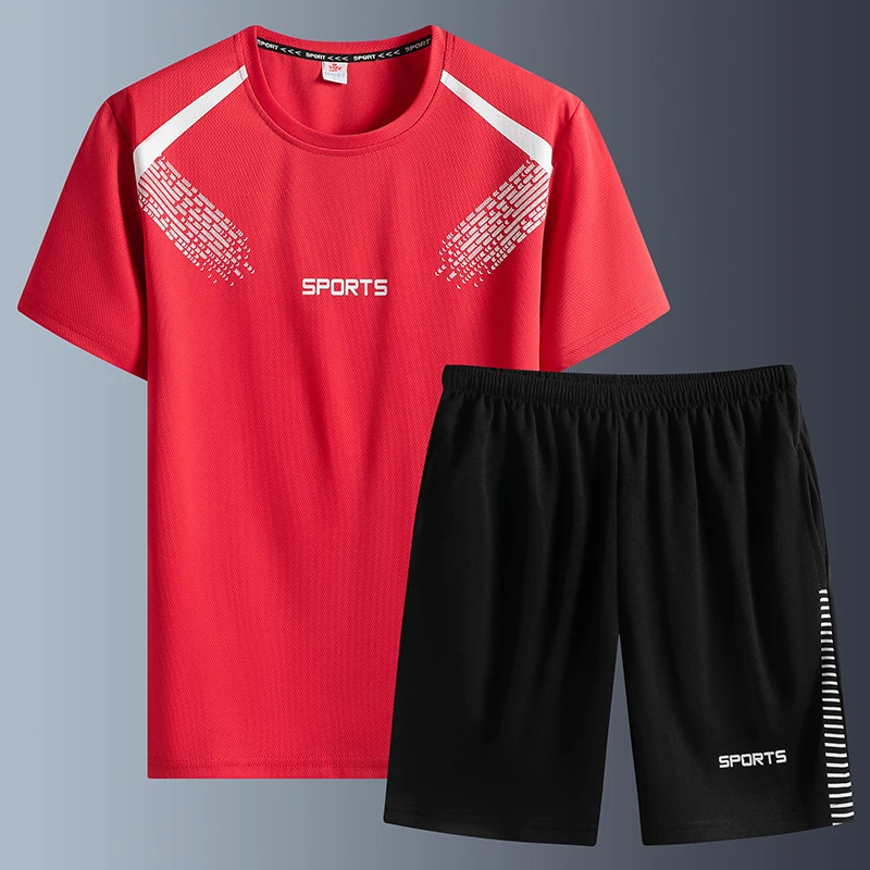 

Quick Dry Thin Youth Summer Suit Sportswear Boys Short Sleeve Shorts Boys Leisure Student Tt T-shirt Running Suit 3XL 4XL SG05