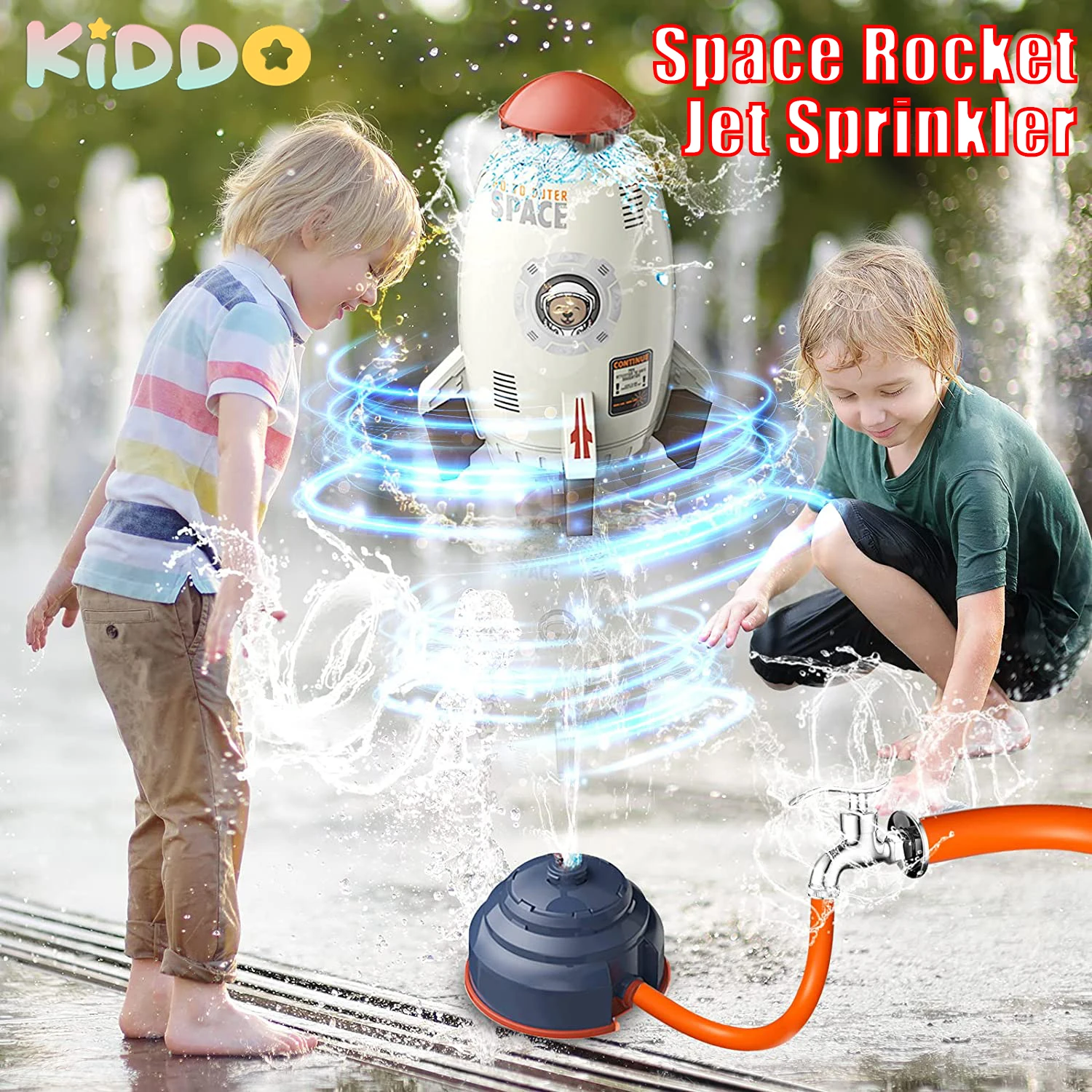 

Sprinkler Water Gun Yard Space Launcher Blaster Spinning Flying Splash Water Amusement Outdoor Toys Children's Day Gifts