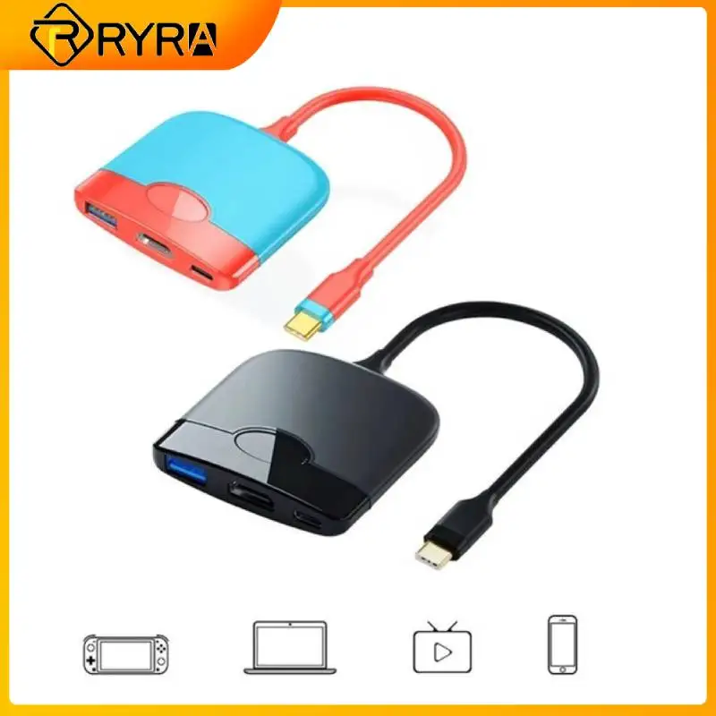 

Док-станция RARY, зарядная док-станция 3 в 1 с Type C на HDMI, 4K, для Macbook, Samsung S20, адаптер HDMI