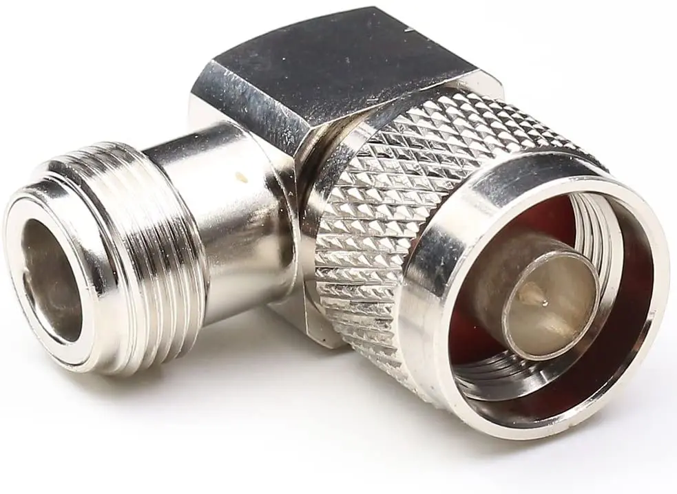 

Coaxial Cable Connector Adapter 90 Degree N Type Male to Female Jack RF Connector Right Angle M/F Plug Adapters