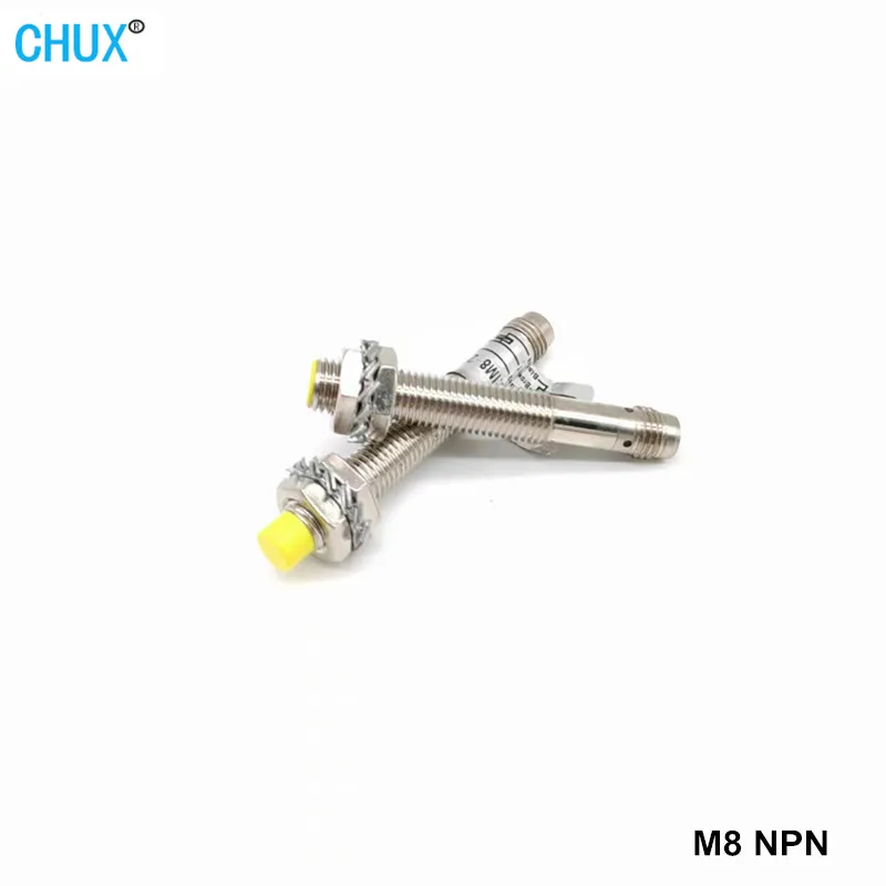 CHUX IP65 M8 NPN Индуктивный бесконтактный датчик DC10-30V 3pin коннектор Цилиндрический