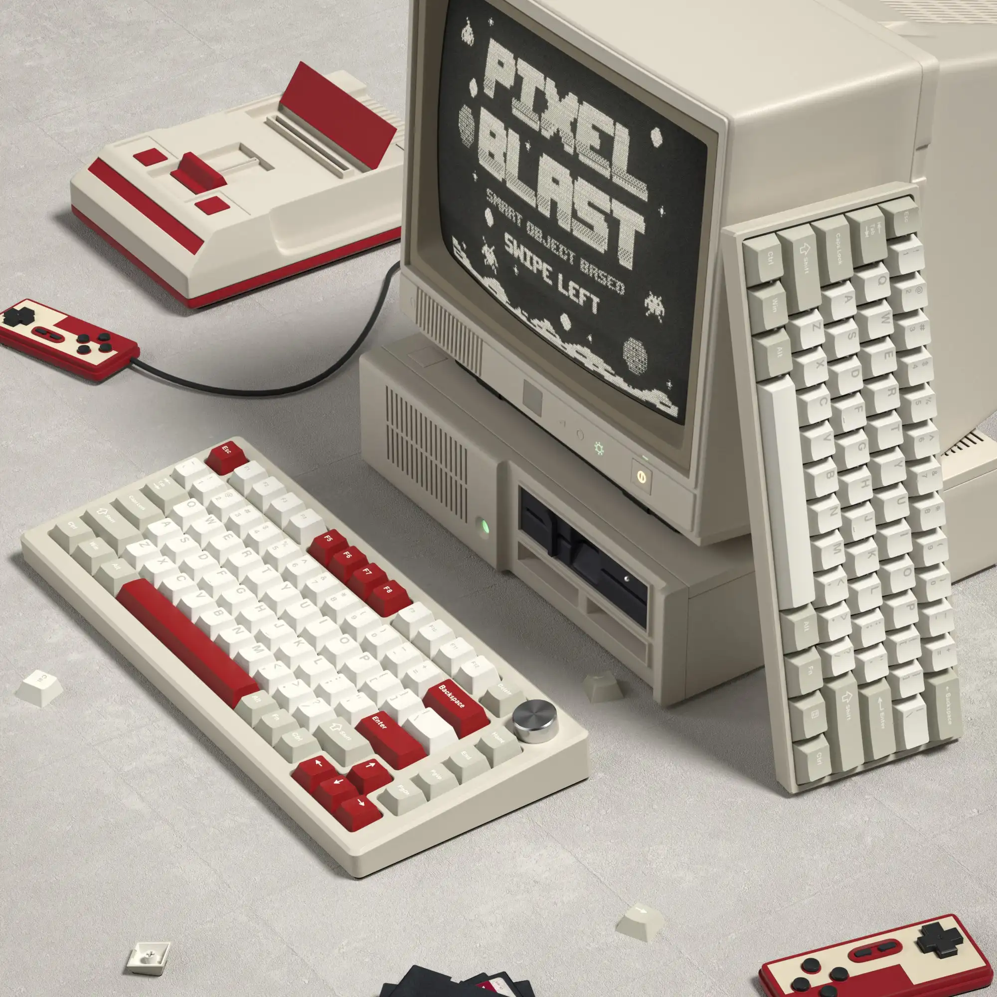 138 клавиш Double Shot PBT колпачки для Cherry Profile Ретро винтажные серые MX Switches Механическая