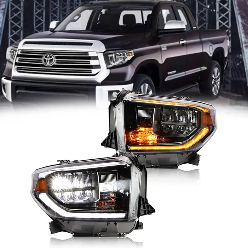 Автомобильный фары для Toyota Tundra 2008-2018 полностью светодиодный головной фонарь Sequoia