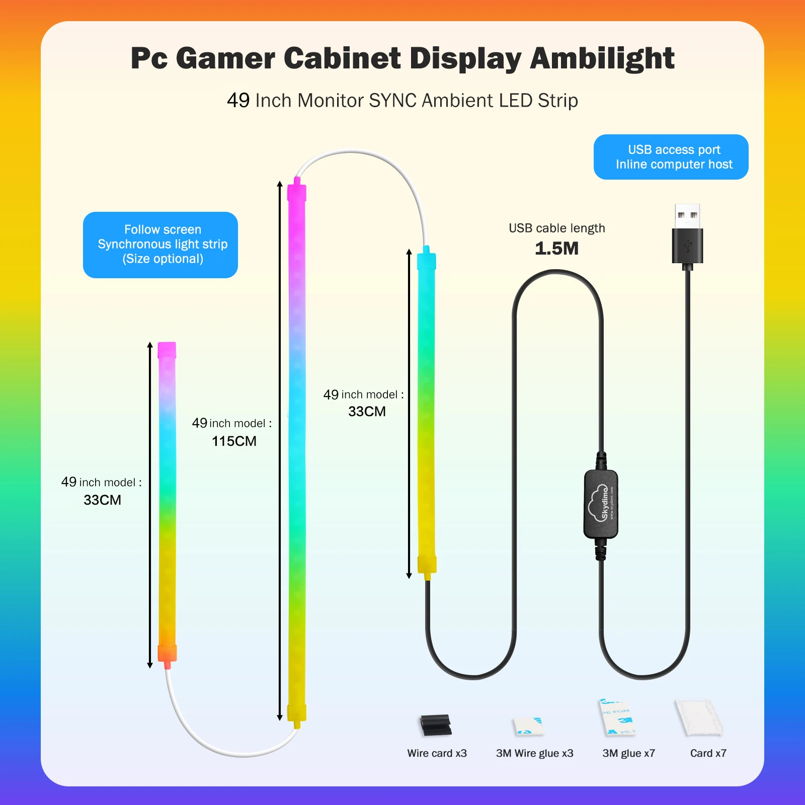 

KISUFU USB RGB Игровая светодиодная лента