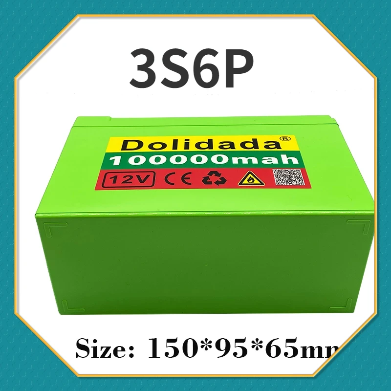 

12V100Ah li-on battery pack built-in high current 20A BMS for sprayers, carts, children's electric vehicle batterie + charger